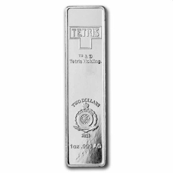 Niue 2023 I-Tetrimino Block (Cyan) 1 oz Silver