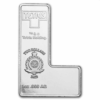 Niue 2023 J-Tetrimino Block (Blue) 1 oz Silver