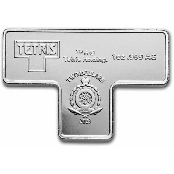 Niue 2023 T-Tetrimino Block (Purple) 1 oz Silver