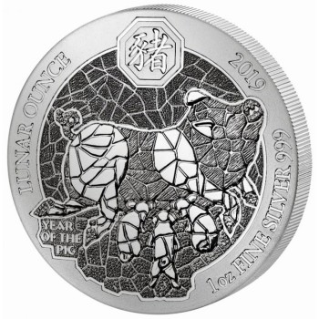 Rwanda 2019 Year of the pig Lunar ounce