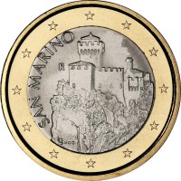 San Marino 2025 1 euro regular coin