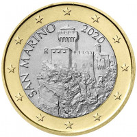 San Marino 2020 1 euro regular coin
