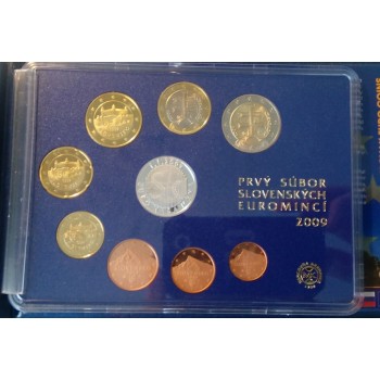 Slovakia 2009 Euro coins PROOF LIKE set with silver medal