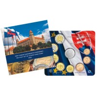 Slovakia 2009 Euro coins BU set with silver medal