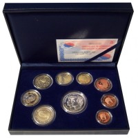 Spain euro coin Proof set 2002 with 12 euro silver coin