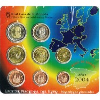 Spain 2004 Euro coin BU Set