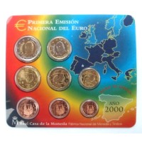 Spain 2000 Euro coin BU Set