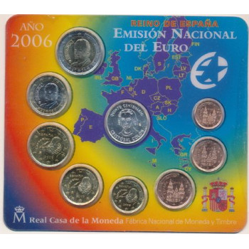 Spain 2006 Euro coins BU Set