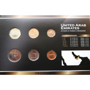 United Arab Emirates 2001-2009 year blister coin set