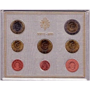Vatican City 2006 Euro coin BU Set Pope Benedict XVI