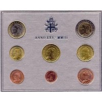 Vatican City 2003 Euro coin BU Set Pope John Paul II
