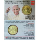 Vatican City 2014 50 Cent Pope Francis coin card no5