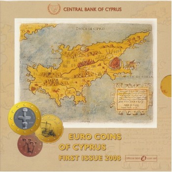 Cyprus 2008 Euro coins BU set