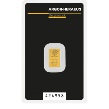 Heraeus / Argor-Heraues gold bar 1g. Au999.9