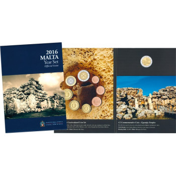 Malta 2016 Euro coins BU set with commemorative 2 euro coin