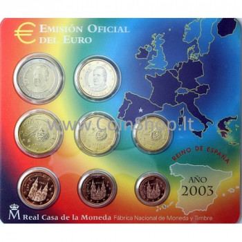 Spain 2003 Euro Coins BU Set
