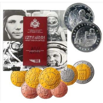 San Marino 2011 Euro coins BU set with 5 euro silver coin