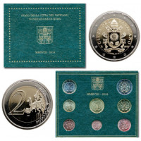 Vatican city 2018 Euro coins BU set