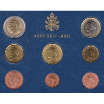 Vatican City 2002 Euro coin BU Set Pope John Paul II